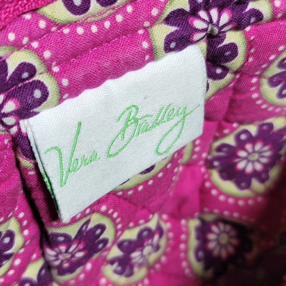 Vera Bradley Purse Very Berry Frannie Pink & Purple Paisley Quilted Shoulder Bag - Picture 5 of 7